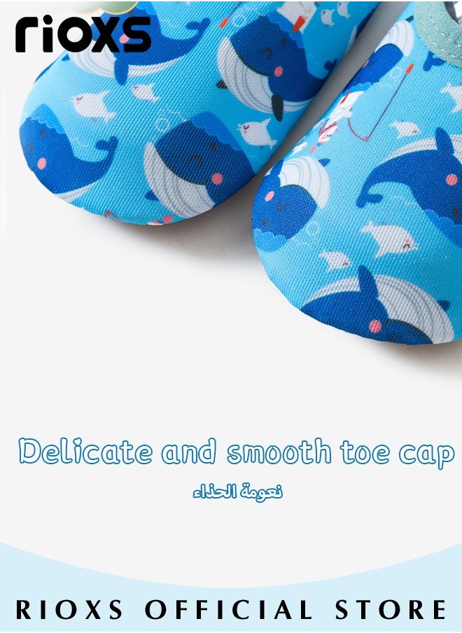 RIOXS - Infant Toddler Baby Boys Girls Water Socks Non-Slip Socks Barefoot Quick-Dry Non-Slip Swim Socks Aqua Water Shoes For Beach Swimming Pool Water Park - Image 1