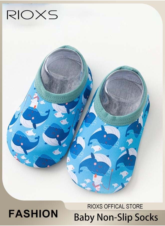 RIOXS - Infant Toddler Baby Boys Girls Water Socks Non-Slip Socks Barefoot Quick-Dry Non-Slip Swim Socks Aqua Water Shoes For Beach Swimming Pool Water Park - Image 1