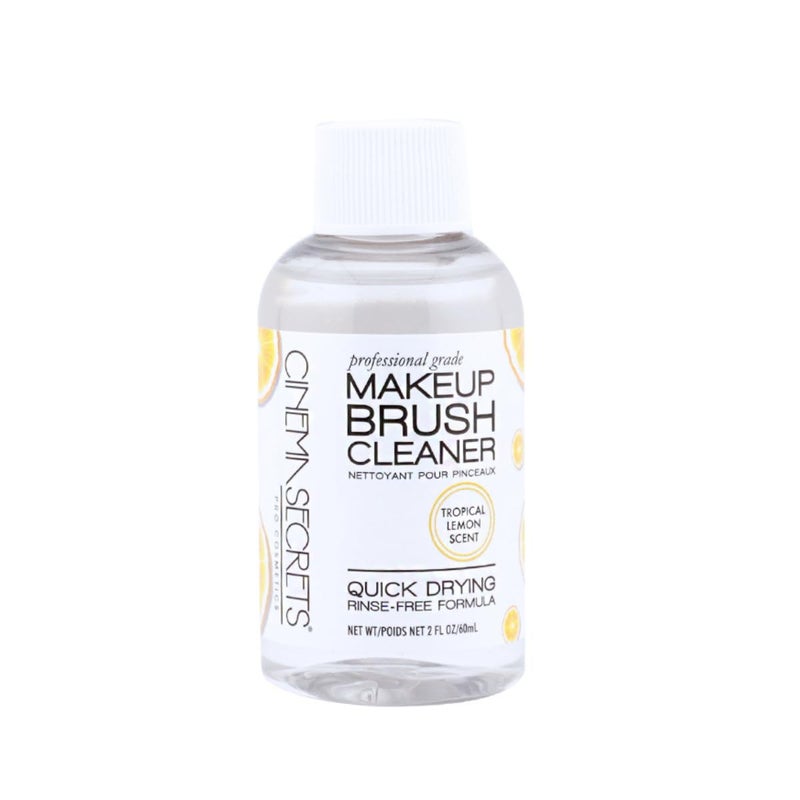 Cinema Secrets Original Makeup Brush Cleaner Solution Professional Cleanser for Makeup Brushes QuickDrying RinseFree Formula Removes Stubborn Waterproof Make Up Lemon 2 fl oz