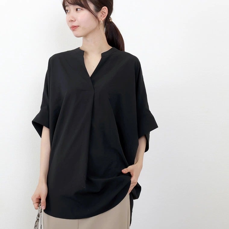 8 Colors , Japan Rakuten Ins V-Neck Pullover Loose Batwing Shirt - Image 1
