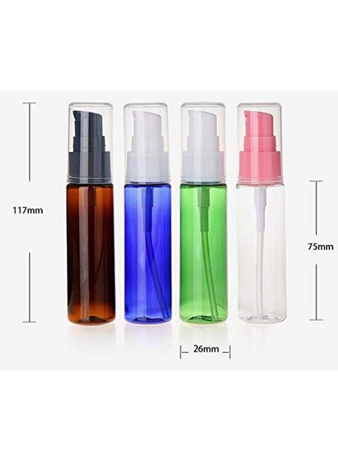 SYBL 6Pcs 30Ml1Oz Empty Refillable Plastic Lotion Pump Bottles Portable Cosmetic Makeup Sample Storage Container Vial Pot For Shower Gel Shampoo Toiletries Liquid(Blue) - Image 3