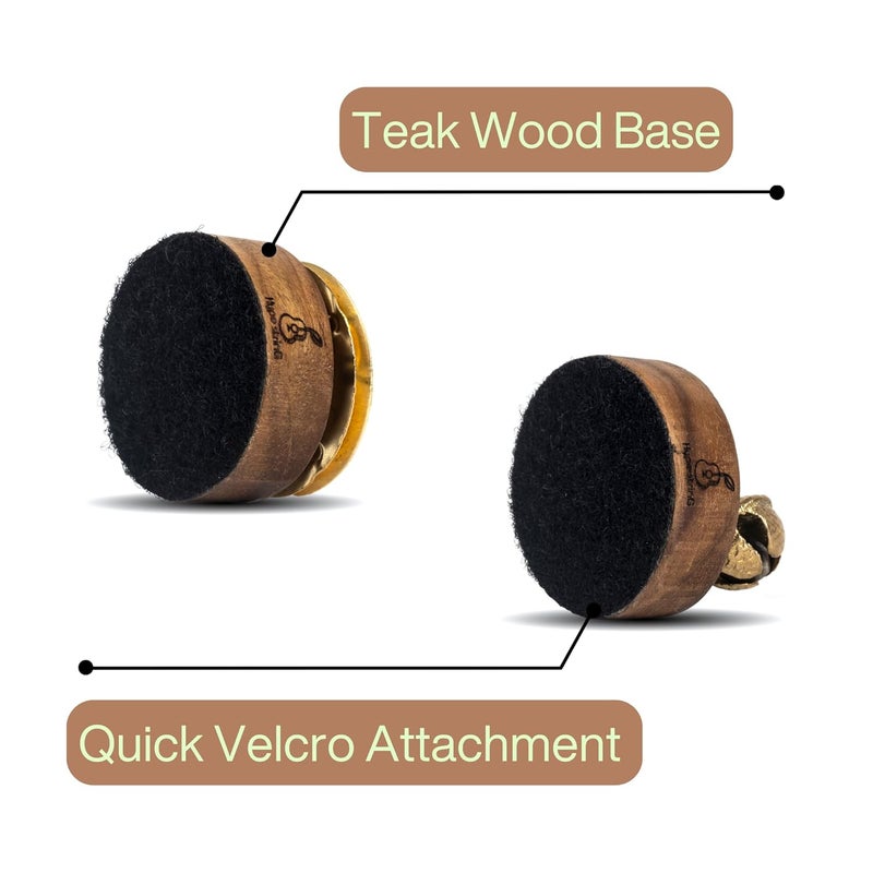 Hype String Cajon Attachments Set of 3 –Teak Wood Percussion Accessories (Jingle, Ghungroo, Claps) - Image 5