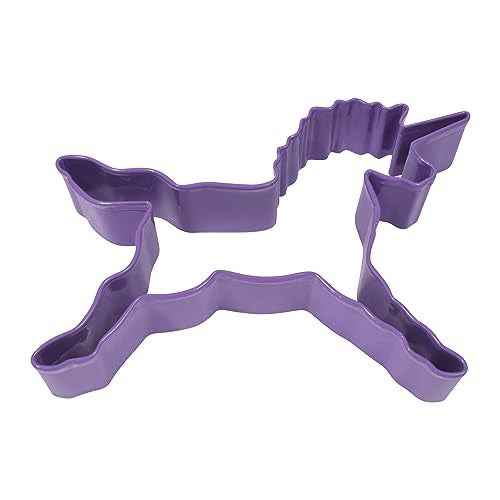 Anniversary House R & M Polyresin Coated Unicorn Cookie Cutter, 4.5-Inch, Purple - Image 1