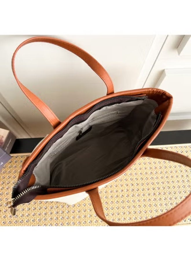 Chloe Chloé Canvas - Leather Tote：Logo Stripe, Subtle Sophistication  29cm*21cm*11cm - Image 5