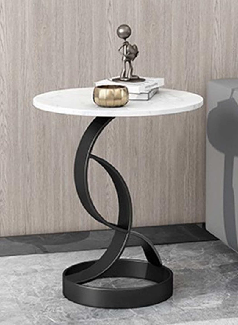 DubaiGallery Oval Coffee Table Decor, Contemporary Coffee Table, Portable Side Table, Small Side Table with Storage, Small Side Tables for Small Spaces - Image 3