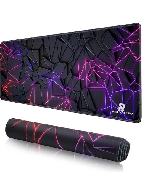 Large Mouse Pad Extended Gaming Mouse Pad Non-Slip Rubber Base Mouse pad Office Desk Mat Desk Pad Smooth Cloth Surface Keyboard Mouse Pads for Computers (900 * 400 * 3mm)