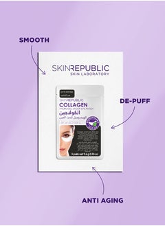 SKIN REPUBLIC Skin Republic Collagen Eye Patches, For Younger Looking Eyes, Reduce Fine Lines, Wrinkles, Dark Cirlces and puffiness (3 pairs)  - Pack Of 3  - Image 4