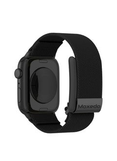 Moxedo Hybrid Fit-Weave Nylon Braided Band Adjustable Replacement Strap Compatible for iWatch and Whoop 4.0 Wearable Health and Fitness Tracker - Black