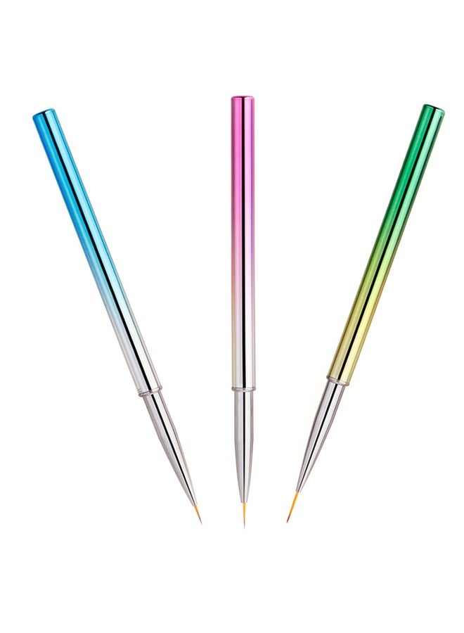 GUSGU Nail Art Liner Brushes, Nail Gel Polish Painting Nail Art Design，Brush Pen Set，Nail Dotting Painting Drawing Pen Size 6/9/11mm，3pcs Assorted Color. - Image 1