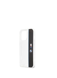 BMW Bmw M Collection Pc/Tpu Hard Case Vertical Blue Line & Black Stripe For Iphone 13 Pro 6.1 Inches - Transparent  - Image 3