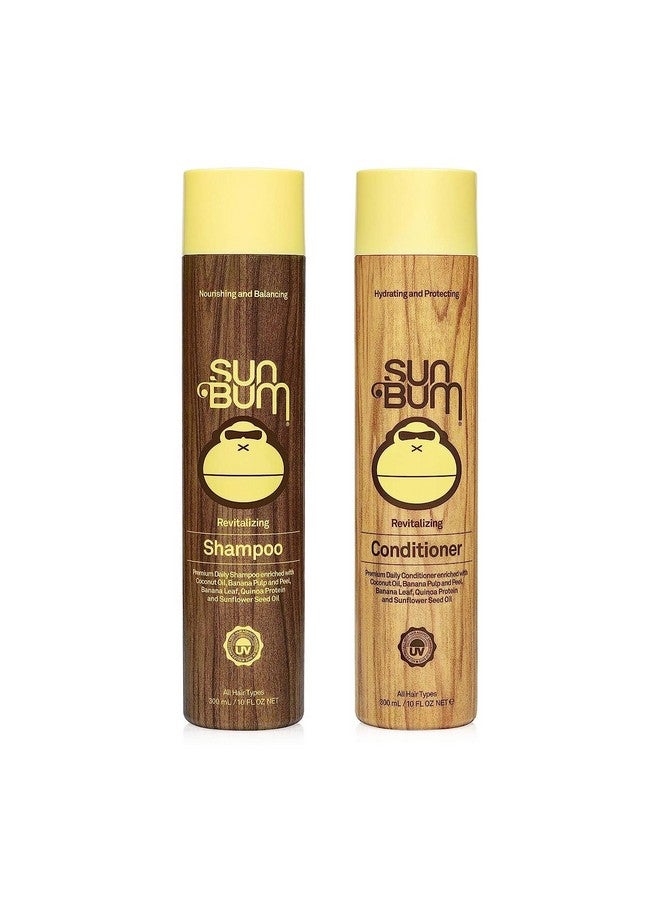 Sun Bum Sun Bum Revitalizing Shampoo and Conditioner Vegan and Cruelty Free Hydrating, Moisturizing and Shine Enhancing Hair Wash 10 Ounce Each - Image 1