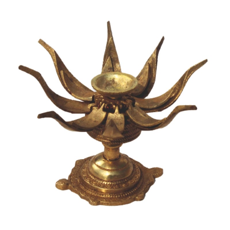 Bardiya Studios Foldable Blooming Lotus Candle Holder for All Occasions Unique Decor for Home Office Tabletop M  - Image 1