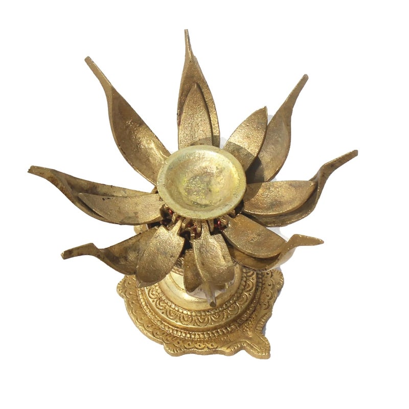 Bardiya Studios Foldable Blooming Lotus Candle Holder for All Occasions Unique Decor for Home Office Tabletop M  - Image 3