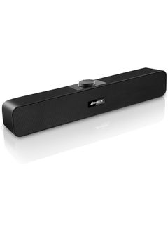 BONKS Computer Speakers with 3.5 mm Aux, Small PC Speakers Powered by USB, Wired USB Desktop Speaker, USB Soundbar for Monitor, Mini Stereo Speaker for PC, Tablets, Laptop, Tablets, Xbox, Plug and Play  - Image 1