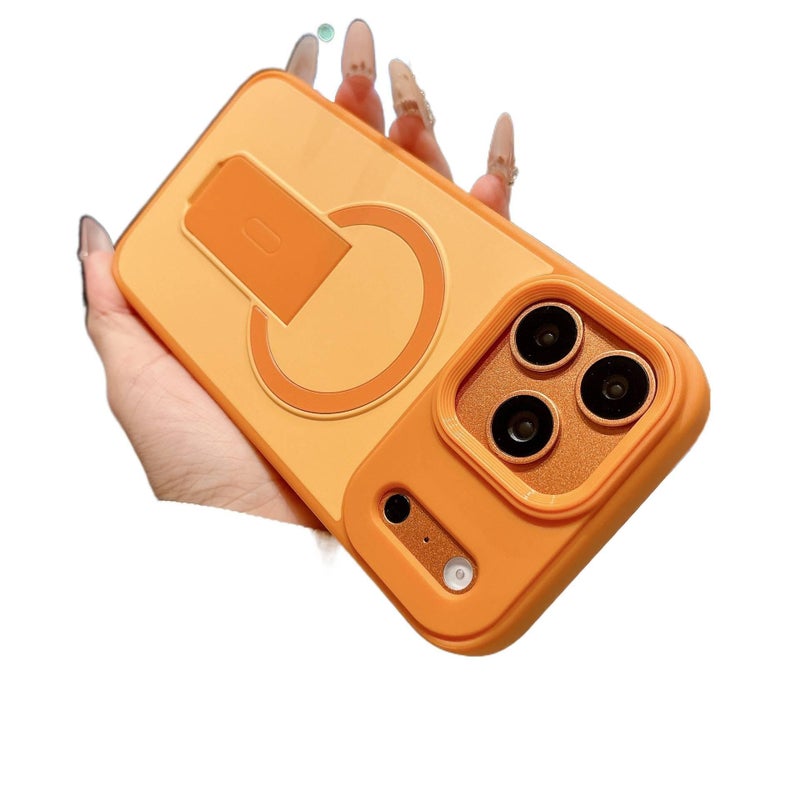 MagSafe iPhone 17 Pro Max Acrylic Case Protective for iPhone 17 17 Air 17 Pro 17 Pro Max with Kickstand and Skin Feel in Desert Gold - Image 2
