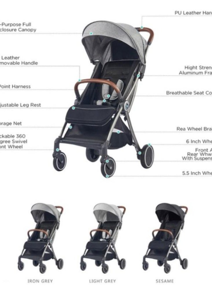 BabyDream - Babydream Zooper stroller-iron black - Image 1