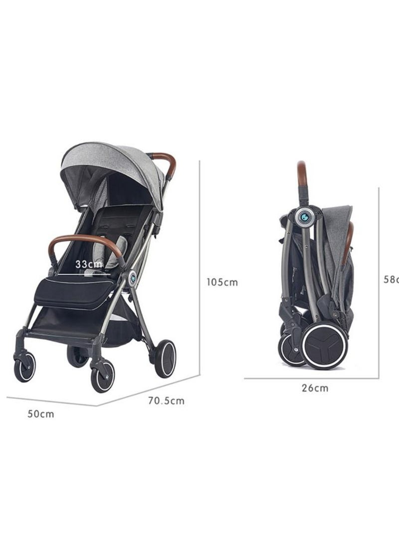 BabyDream - Babydream Zooper stroller-iron black - Image 1
