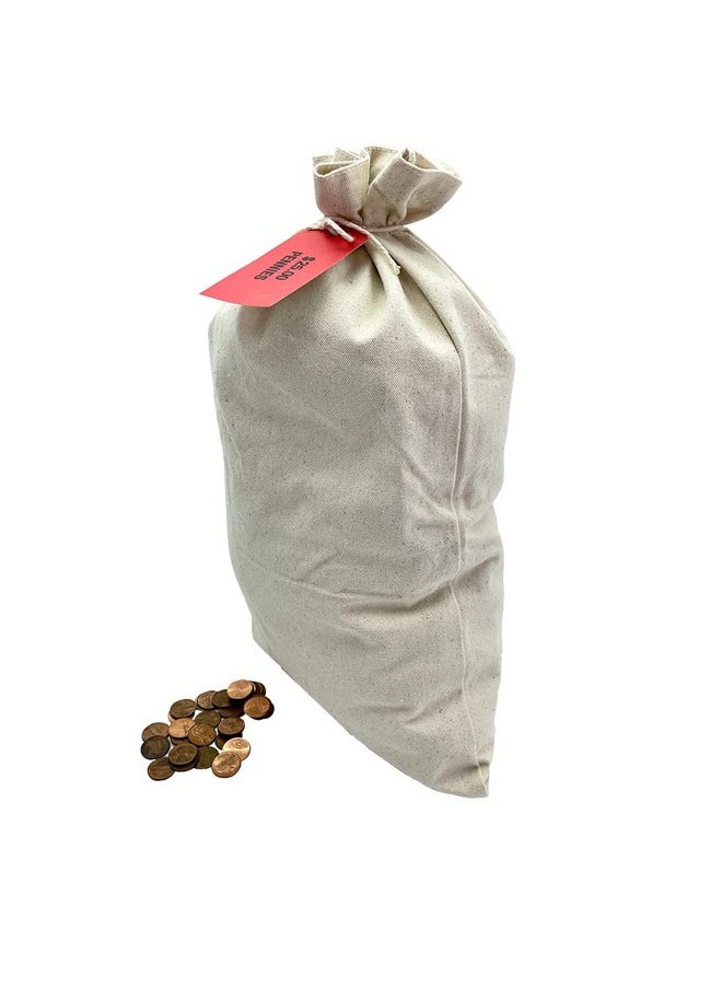 Huron - Canvas Commercial Heavy Duty Coin Currency Bank Deposit Bag 12X19 (1/5/10/50/200) (5 Pc) - Image 1