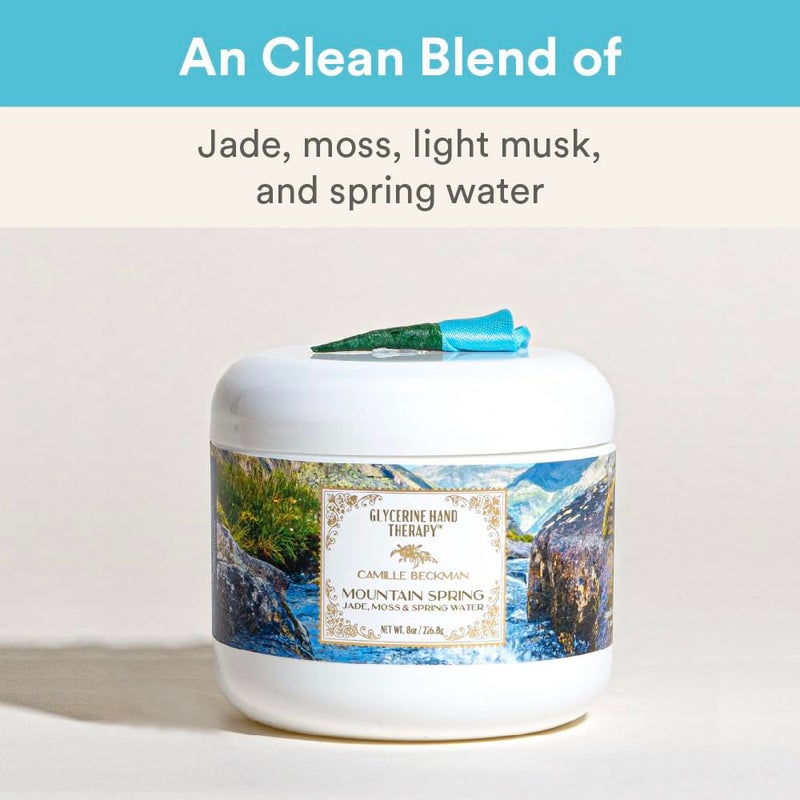 Camille Beckman Glycerine Hand Therapy Cream, Mountain Spring Scent, 8 Ounce - Image 2