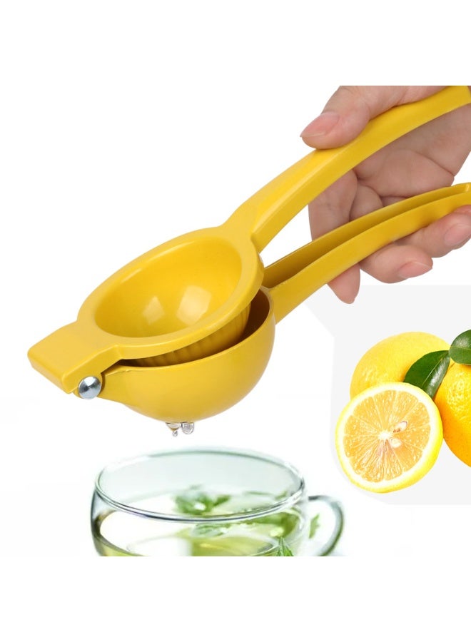 ARTC Manual Lemon Squeezer Juicer with Built-in Strainer – Heavy Duty Hand Press Citrus Juice Extractor for Lemon, Lime & Orange – Multipurpose Kitchen Tool for Home, Restaurants, Cafes & Cooking Classes (Yellow)