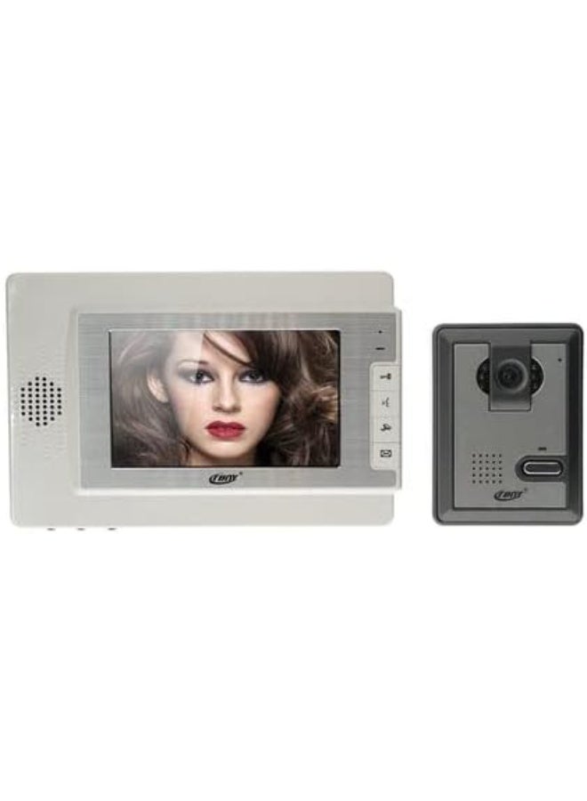 كروني هاتف باب كروني 1t1-Amv68+Bvmk الذكي، جرس باب فيديو، اتصال داخلي، جرس باب 7 بوصة، شاشة TFT LCD، كاميرا جرس باب لاسلكي - Bvmk - Image 1