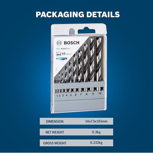 Bosch Professional HSS PointTeQ 10pcs Set, casse, Pack of 10 - Image 4