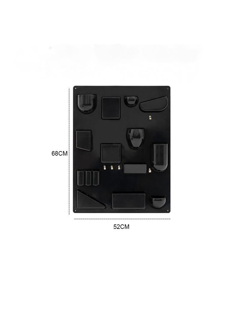 Y&D Tiktok Hot Products Creative Wall Decoration At The Entrance Foyer Minimalist Wall Hole Board Rack Desktop Storage Rack （Black）  - Image 1