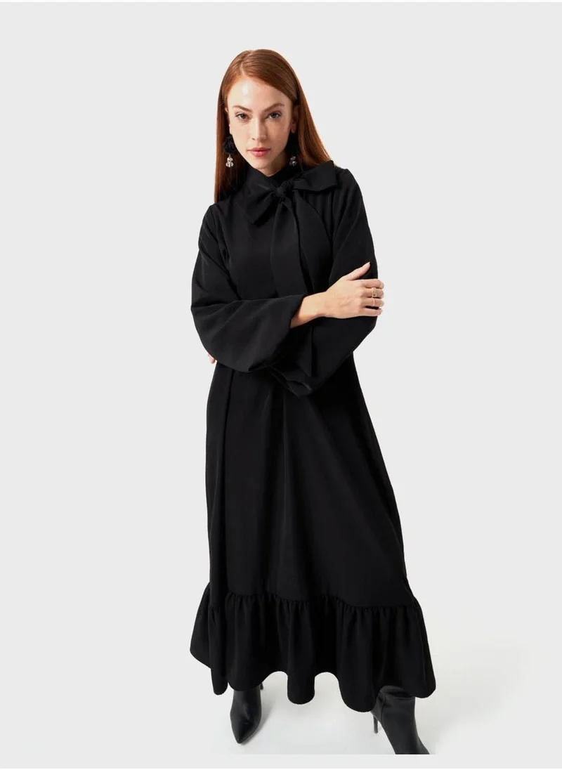 MIZALLE Tie Knitted Dress