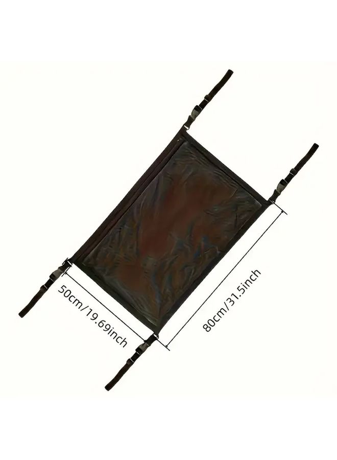 Black Car Ceiling Storage Net Large Capacity Roof Organizer For Travel Camping - Image 2