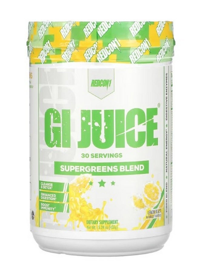 REDCON1 GI Juice Supergreens Blend Lemon Blast 15.24 oz 432 g - Image 1