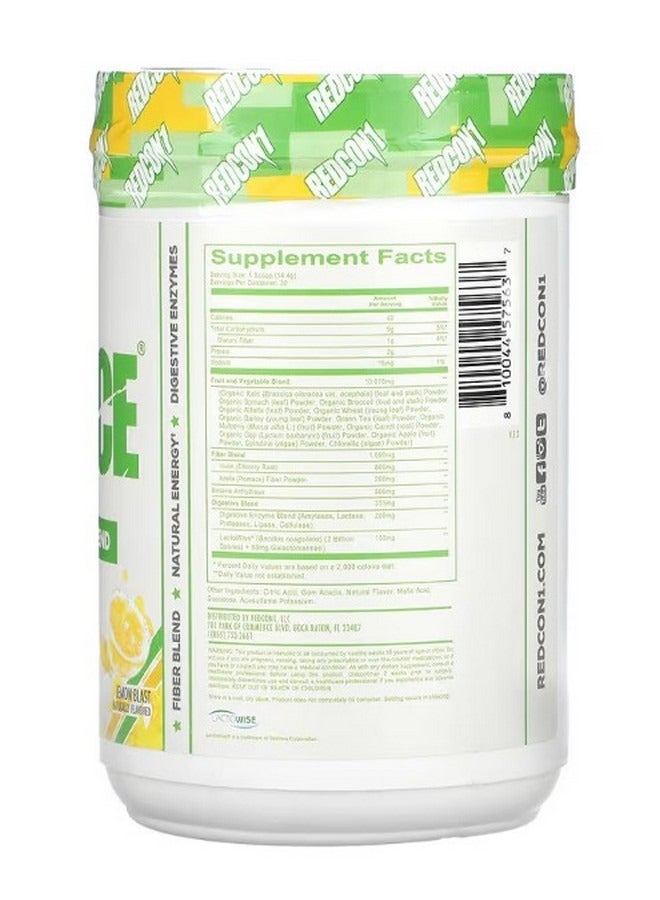 REDCON1 GI Juice Supergreens Blend Lemon Blast 15.24 oz 432 g - Image 2