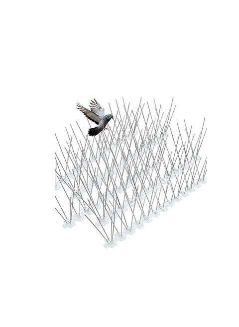 KNP Bird spikes with a plastic base are an effective and humane way to deter birds from roosting or nesting on ledges, roofs, and other structures.