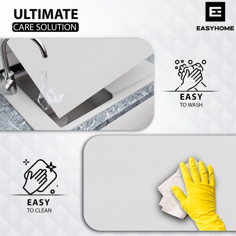 Easy Home EASYHOME Multipurpose EVA Anti-Slip Mat (45cm x 5 Meter, Clear) – Waterproof, Washable Shelf Liner Roll Sheet for Kitchen, Bathroom, Drawers, Cabinets, Fridge & Table Mat - Image 4