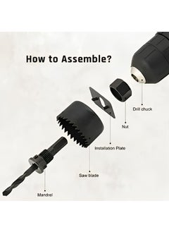 ziodic ZIODIC Heavy Duty Hole Saw Set of 6 for Cutting Corn Hole Boards Air Ducts Ceiling Lights Speakers and more  - Image 5