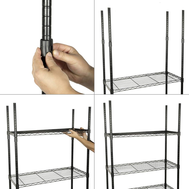 Apoulin Wire Shelf Clips - 50Pack Wire Shelving Shelf Lock Clips for 1" Post Shelvings - Image 5