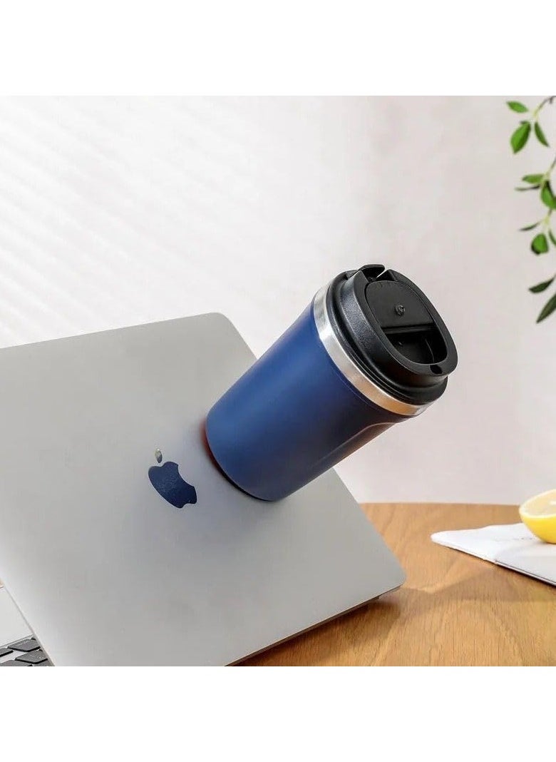 QSHOP QSHOP® 350ml Vacuum Insulated Stainless Steel Thermal Mug, Leakproof BPA Free Sports Water Cup for Coffee, Tea, Travel to Keep Drinks Hot or Cold  - Image 2