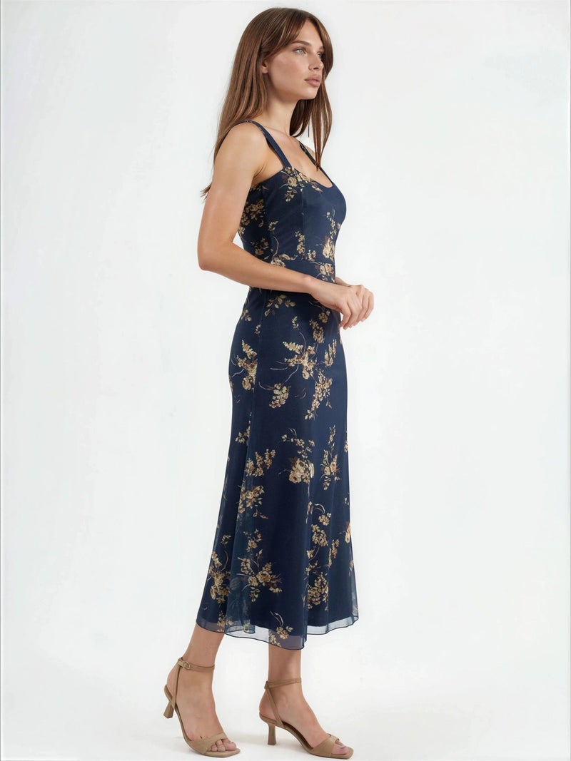 HICCUP Floral Midi Dress with Heart Collar - Image 3
