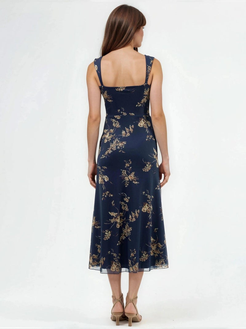 HICCUP Floral Midi Dress with Heart Collar - Image 4