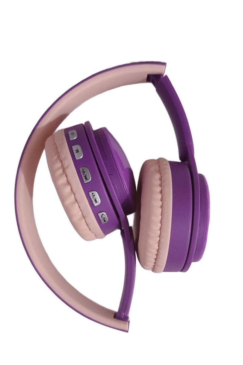B32 Wireless Headphones with Bluetooth 5.0 | High-Quality Microphone, SD Card Support, 3.5mm Jack, and Noise Cancelling | Stylish, Foldable Headphones in Bright Colors  - Image 2