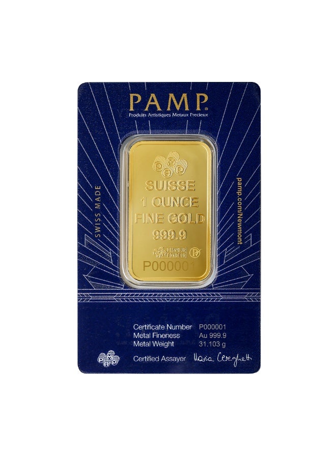 PAMP / Newmont Lady of Liberty 1oz 999.9 Fine Gold Bar - Image 2