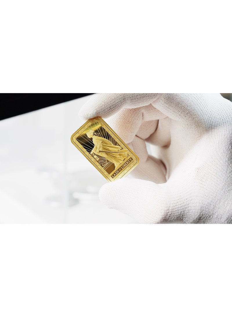 PAMP / Newmont Lady of Liberty 1oz 999.9 Fine Gold Bar - Image 3