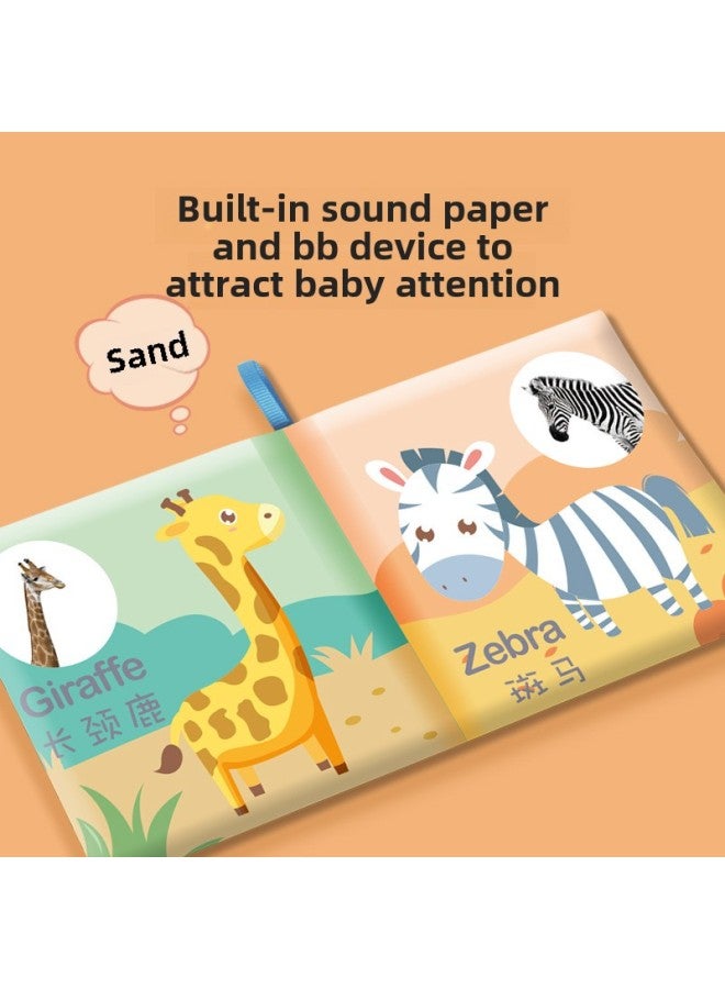 Toy Baby Baby Cloth Book Ring Paper Tear Not To Rip Three-dimensional Cloth Book Children's Early Education Cognitive Bite Book 0-1 Years Old-Color:The Character Cloth Book Contains A Ringing Paper Bb Device (opp Bag)  - Image 3
