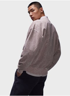 TOPMAN Topman Oversized Fit Sweatshirt With Acid Wash In  - Image 2