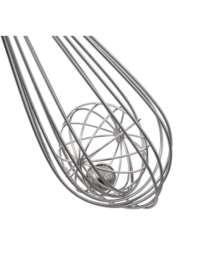 حامل ماكينة تحضير خفاقة كرة من الفولاذ المقاوم للصدأ متينة وقوية فضية 6 × 6 × 28 سم 189338 - Image 3