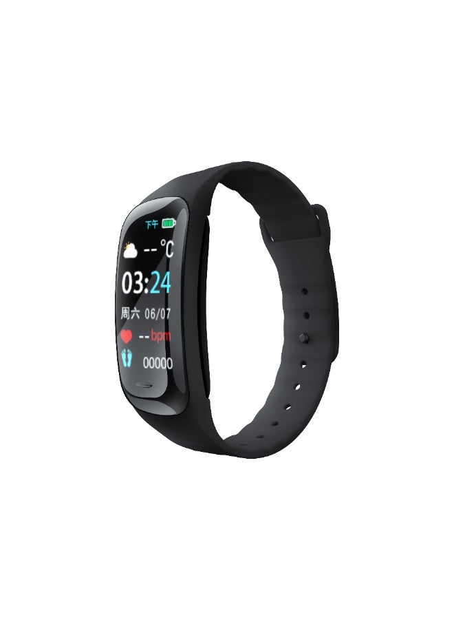 Smart Sport Fitness Tracker Watch Bluetooth Sport Watch HD Screen Calling Music Waterproof Long Battery Life Silicone Strap Portable Lightweight for Men Women Outdoor Running Hiking Walking Black  - Image 1