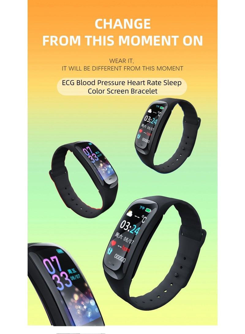 Smart Sport Fitness Tracker Watch Bluetooth Sport Watch HD Screen Calling Music Waterproof Long Battery Life Silicone Strap Portable Lightweight for Men Women Outdoor Running Hiking Walking Black  - Image 5