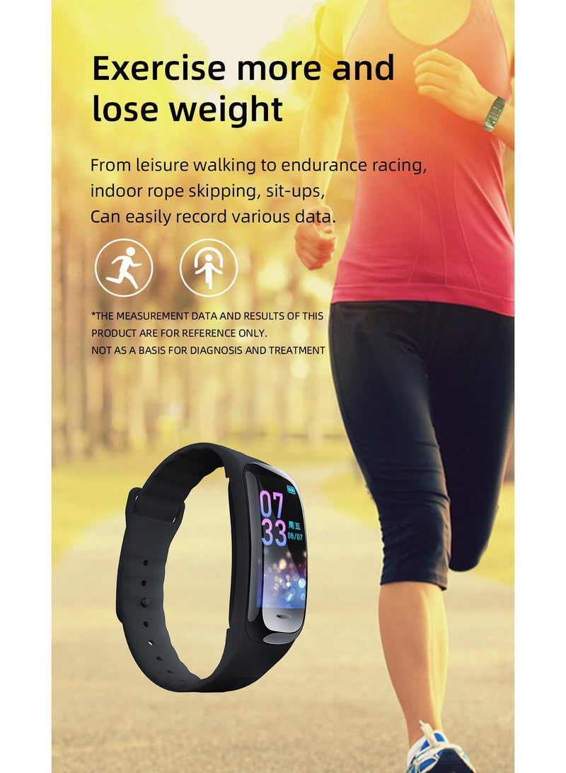 Smart Sport Fitness Tracker Watch Bluetooth Sport Watch HD Screen Calling Music Waterproof Long Battery Life Silicone Strap Portable Lightweight for Men Women Outdoor Running Hiking Walking Black  - Image 4