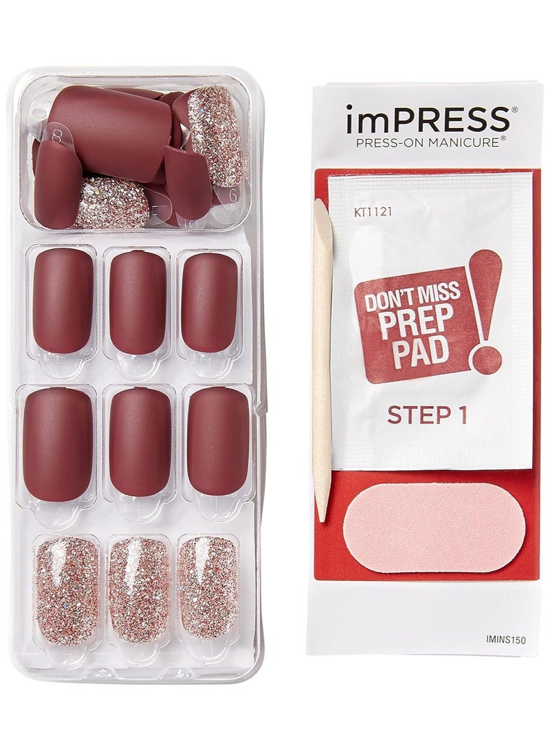 KISS imPRESS Press-on Manicure 30 Nails KIMM10C Hero Size M - Image 2