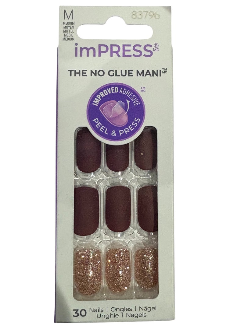 KISS imPRESS Press-on Manicure 30 Nails KIMM10C Hero Size M - Image 1