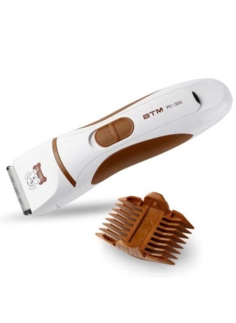 BTM White Rechargeable Pet Hair Shaver  - Image 1